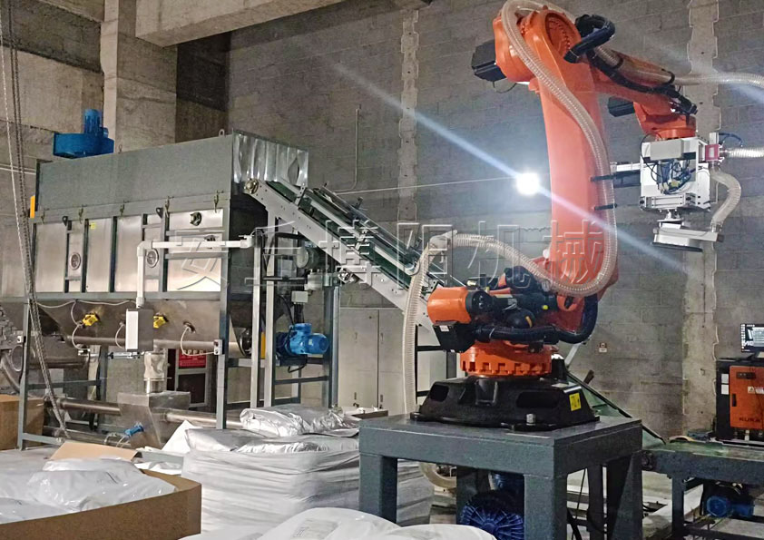 PVC粉自動拆包機(jī)械手特點(diǎn) 全自動拆包機(jī)器人應(yīng)用廣泛